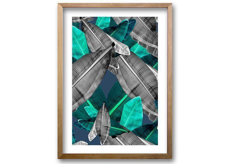 Cuadro 40x30 cm ilustración Selva verde-0