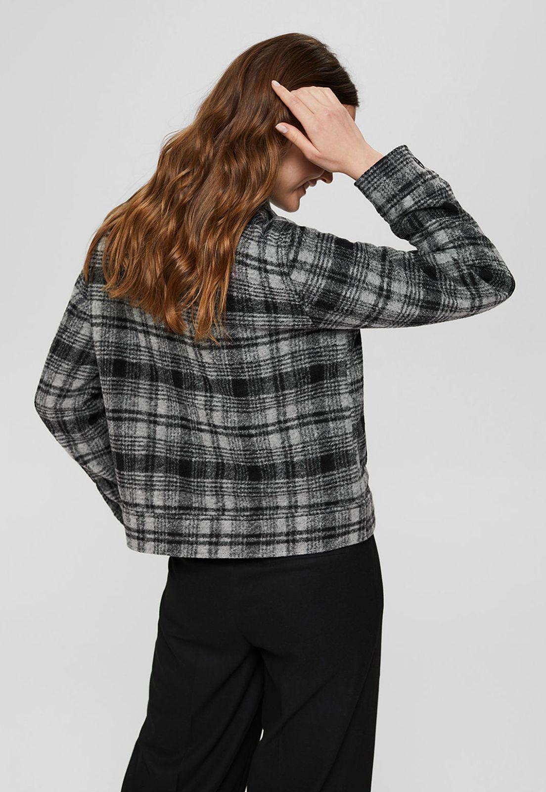 Chaqueta mujer a cuadros Esprit-1