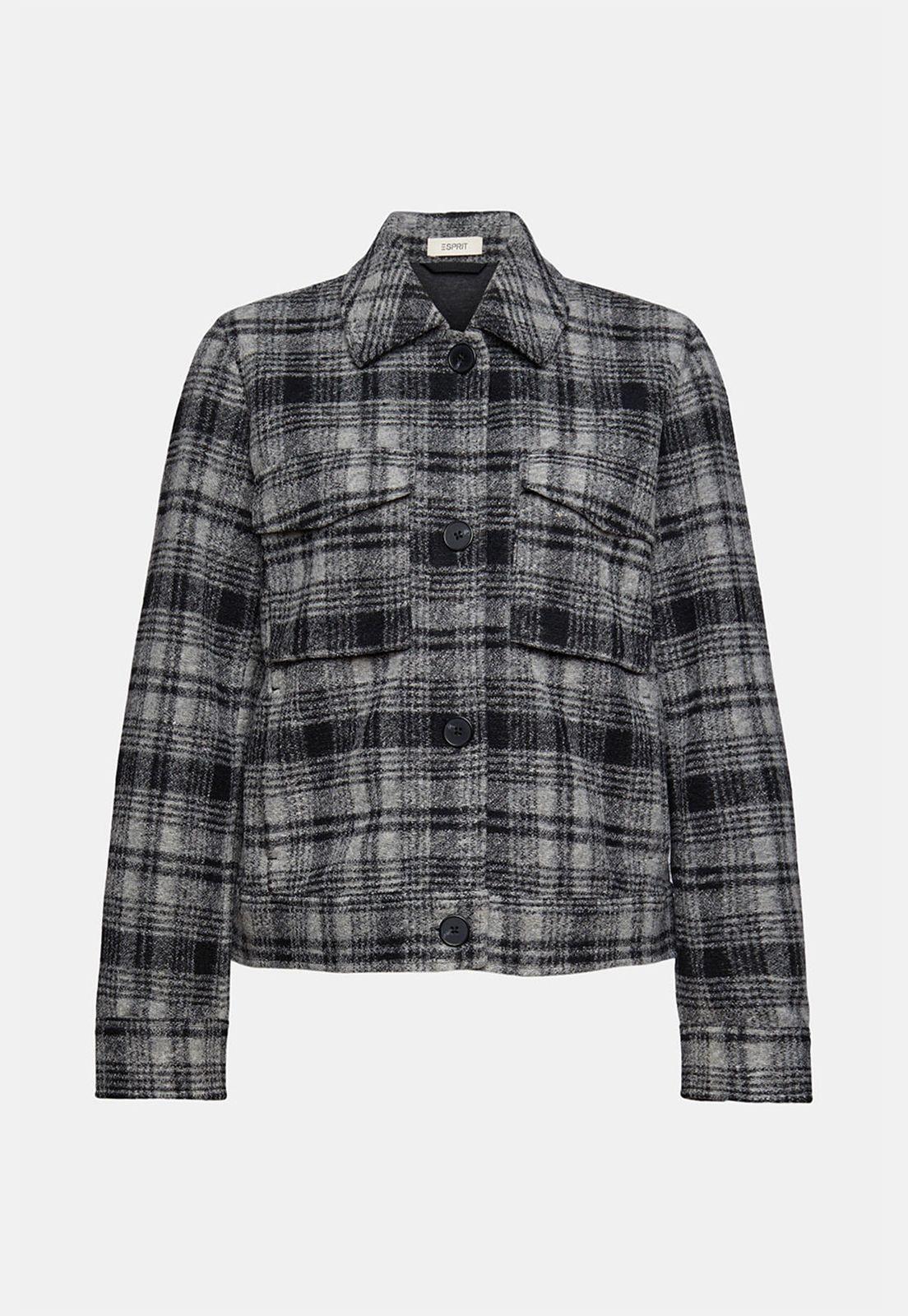 Chaqueta mujer a cuadros Esprit-3