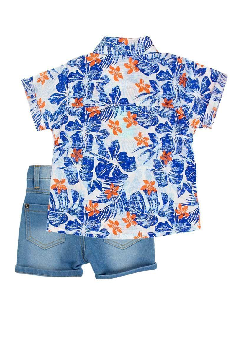 Conjunto Bebé Niño Guayabera Sunset Ficcus-1
