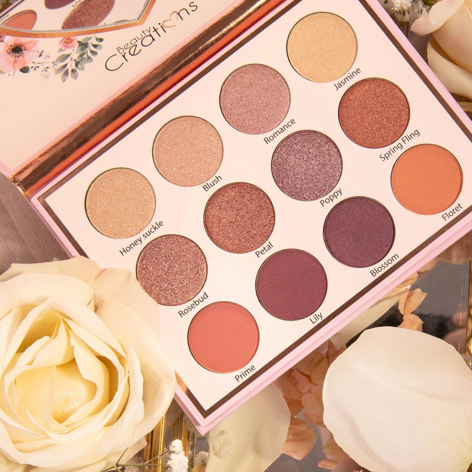 Pack Paleta de Sombras "Eye Bloom" y Blush/ Rubor "Floral Bloom" de Beauty Creations-3