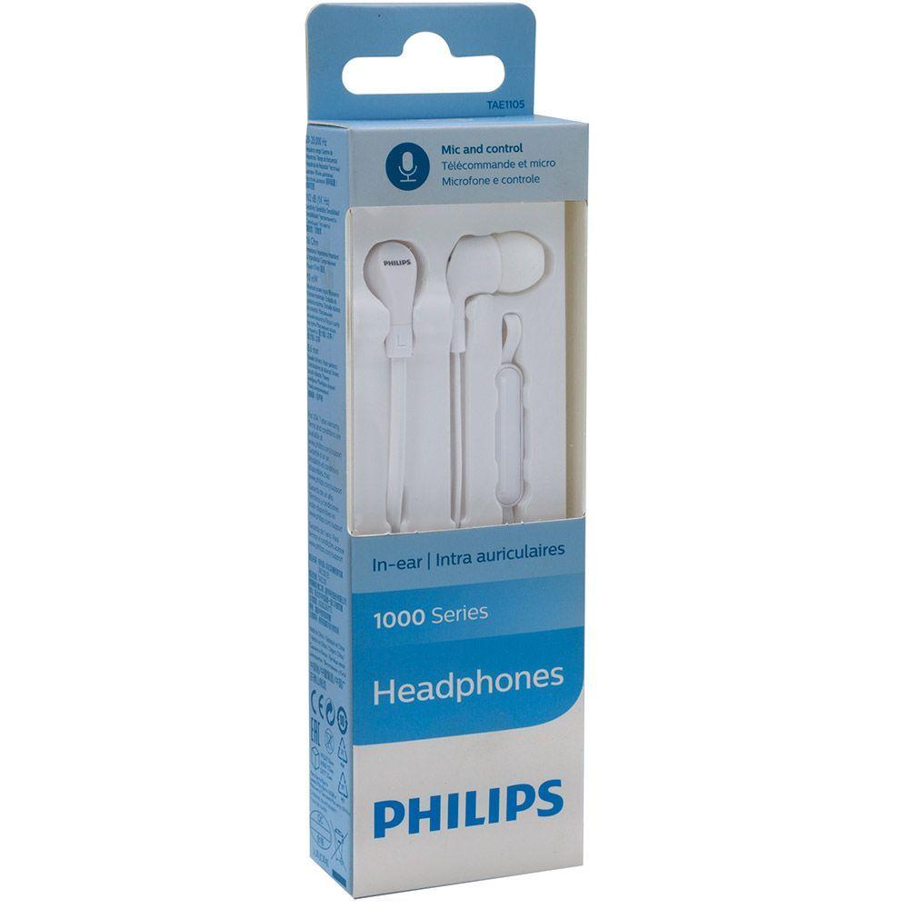 AUDIFONOS PHILIPS TAE1105 BLANCO MANOS LIBRES -2