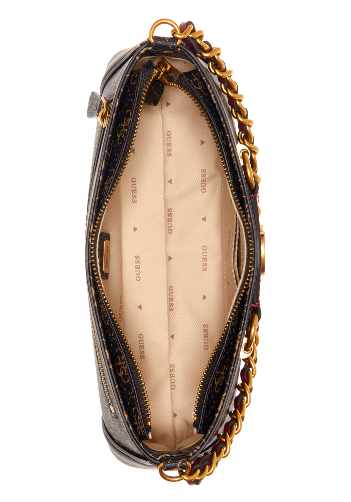 Cartera Izzy Top Zip Shoulder Bag Bgo Café Guess-3