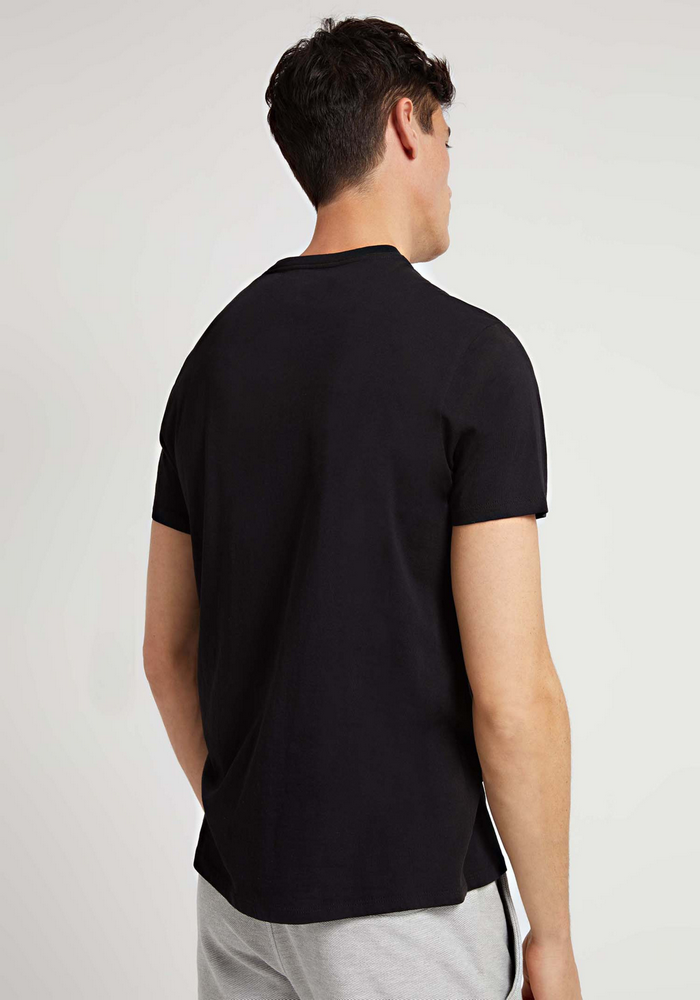Polera Guess Ss Bsc Bold Font Logo Tee Jblk Negro-2