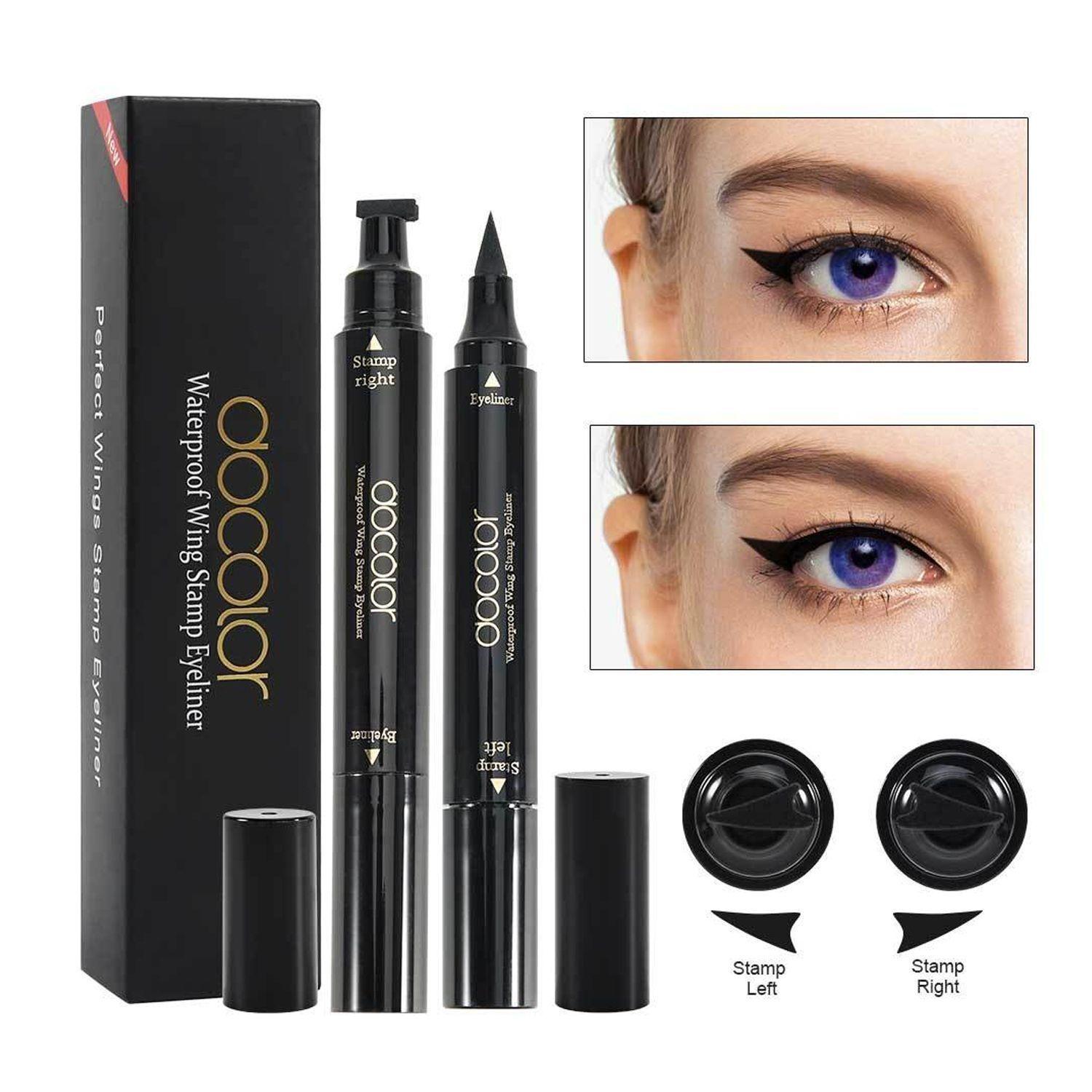 Delineador Líquido Dúo con Sello ala para "Cat Eye" Docolor-1