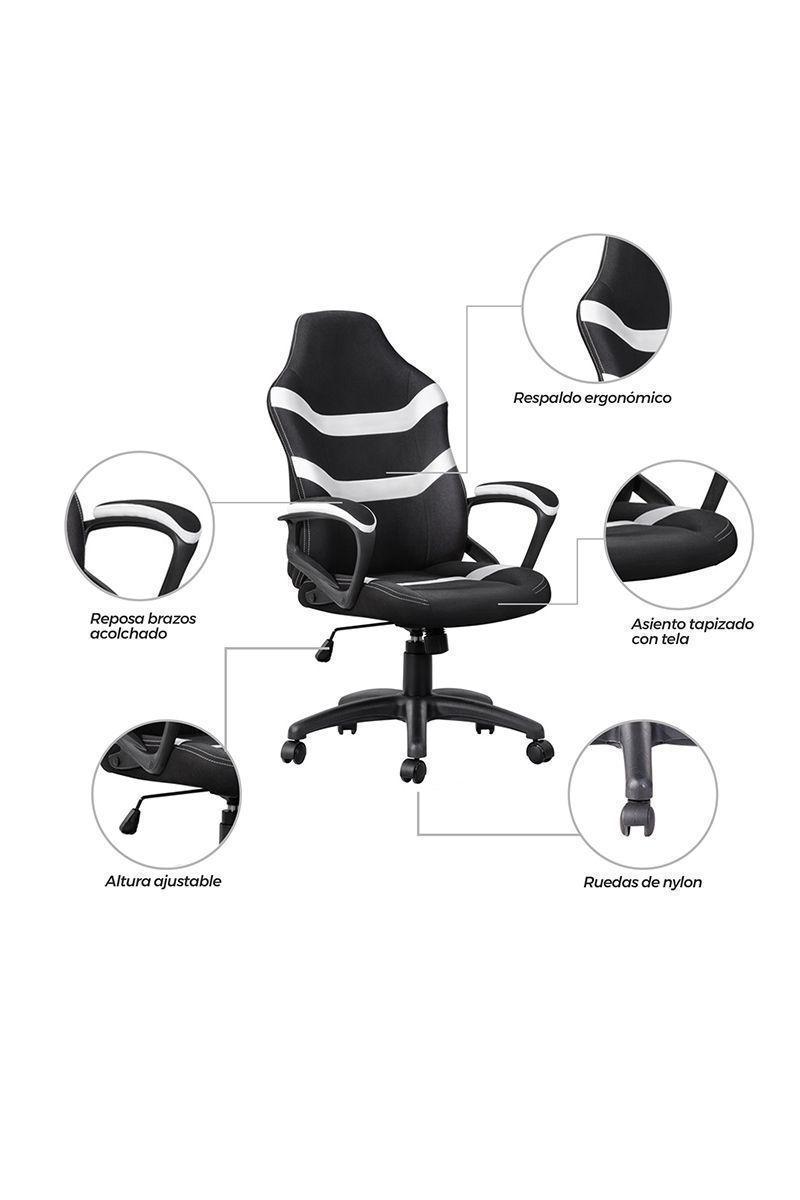 Silla Gamer Infinite Escritorio Blanco-4