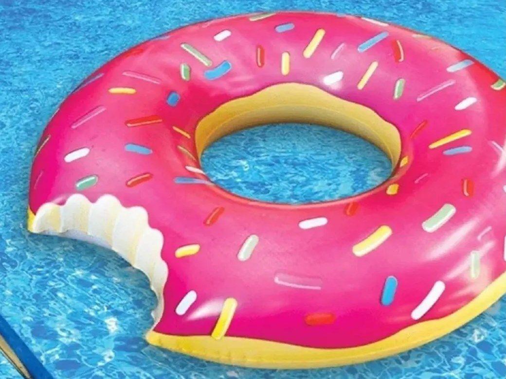 Flotador Dona Rosquilla Inflable 120cm Piscina Verano Niño-1