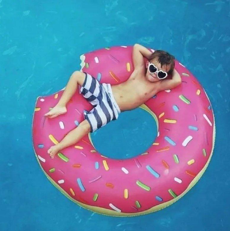 Flotador Dona Rosquilla Inflable 120cm Piscina Verano Niño-4