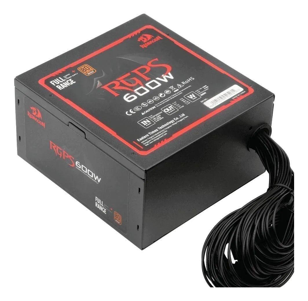 Fuente de poder para PC Redragon RPGS GC-PS002 600W negra 100V/240V-2
