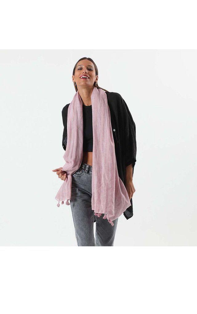 Pañuelo Liso Rosado Lineas Humana-2