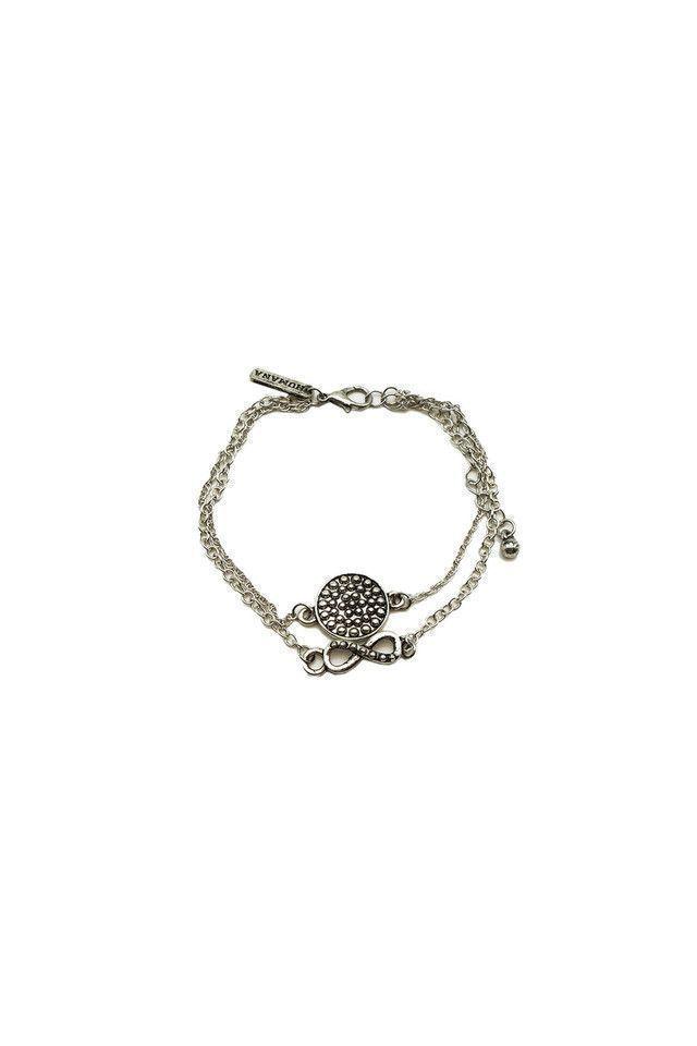 Pulsera Blanda Plateada Black Nitro Infinity Humana-0