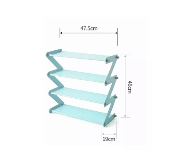 Organizador De Zapato Modelo Z Estante Calzado Zapatero Gris Oscuro-2