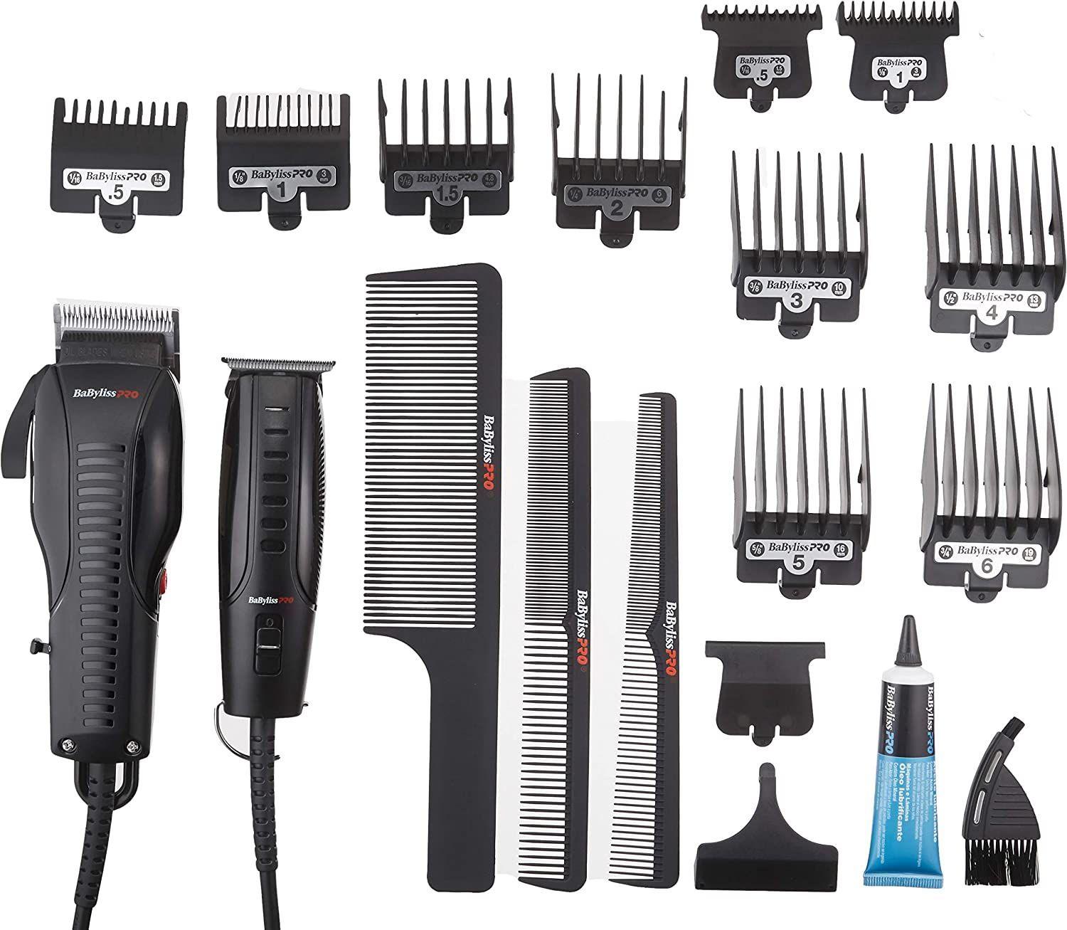 Combo Corta Pelo Desvelladora Peinetas Babyliss Barbero-2