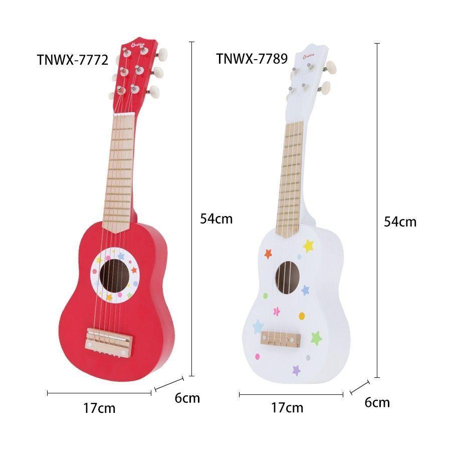 Guitarra didactica acustica roja Unisex para niños-5