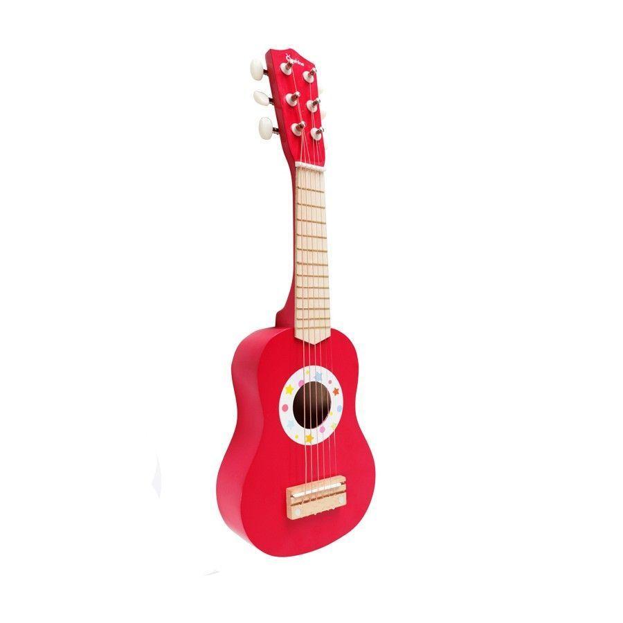 Guitarra didactica acustica roja Unisex para niños-0