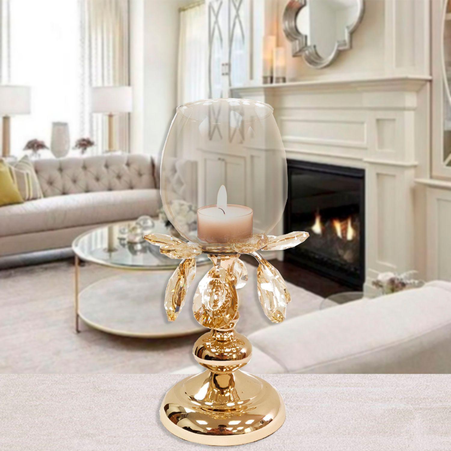 Portavela Decorativo Palace Alto Ámbar Gold-3