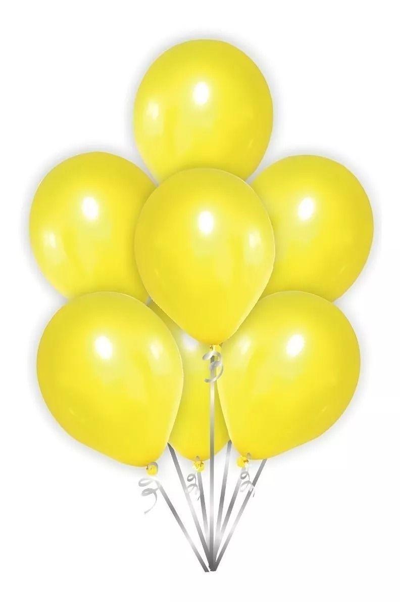 25 Set De Cumpleaños Globos Cumpleaños Globo Amarillo-2