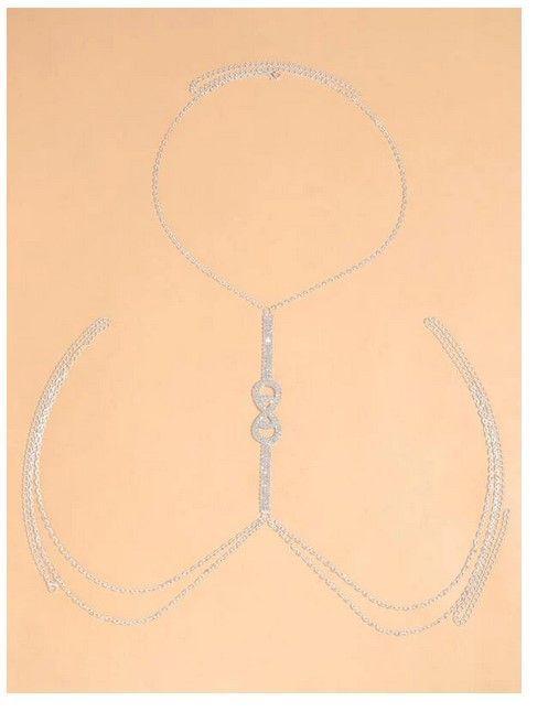 Cadena/collar Para El Cuerpo Pecho Dije & Sexy Diva Fiesta-2