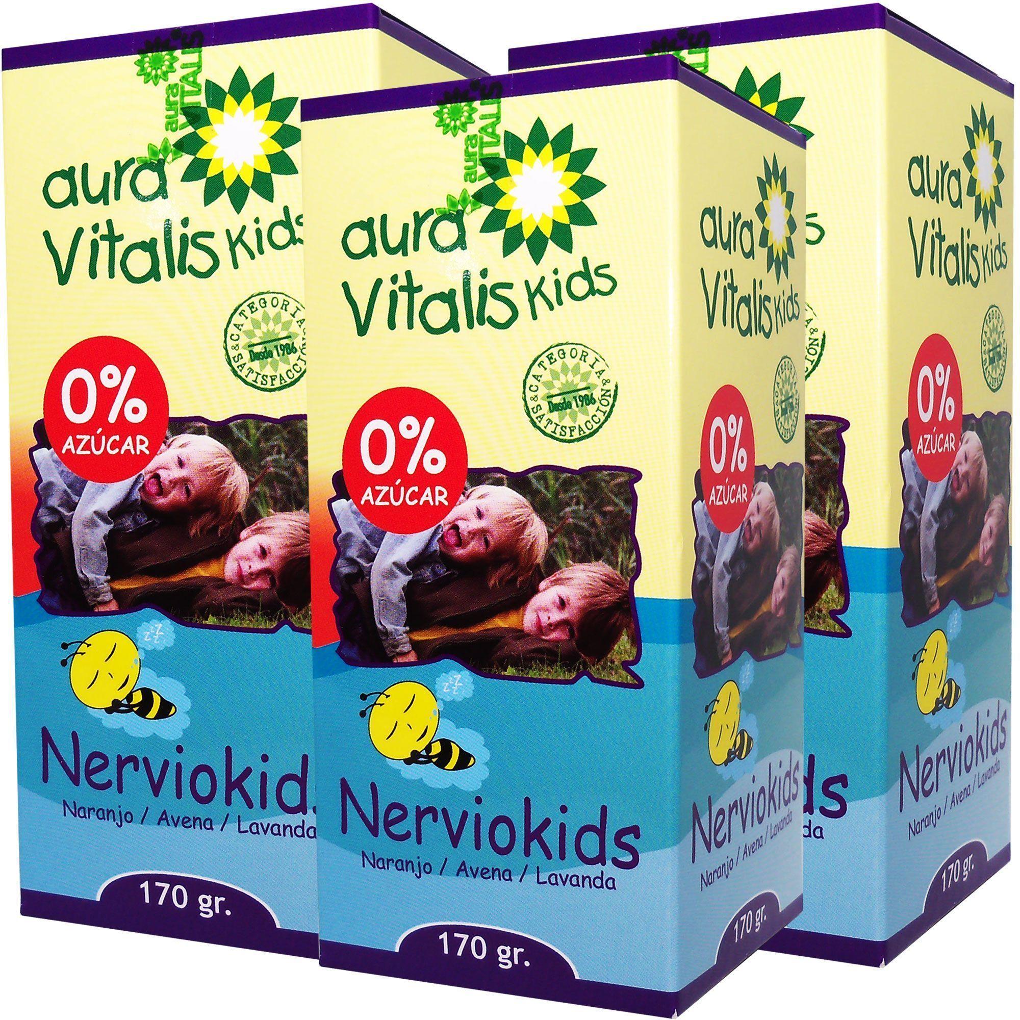 3 X AURA VITALIS NERVIOKIDS JARABE - NARANJO AVENA LAVANDA 170 GR-0