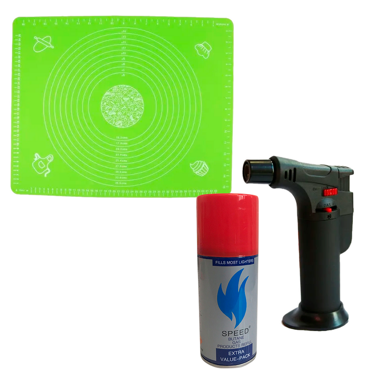 Soplete Recargable + Gas 150Ml + Mantel Silicona-0