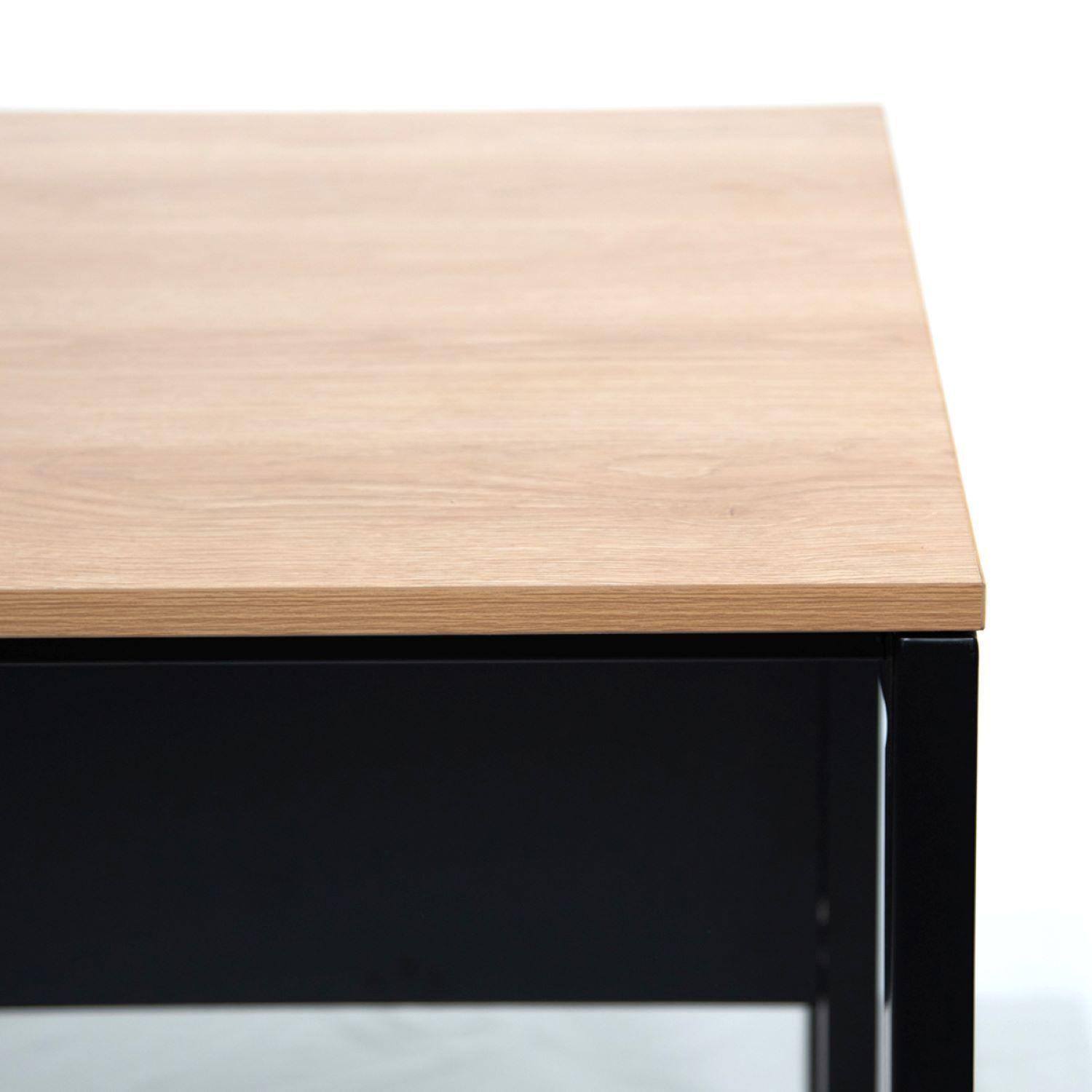 Escritorio Industrial de Madera De Acacia Y Metal 75x120x80cm-4