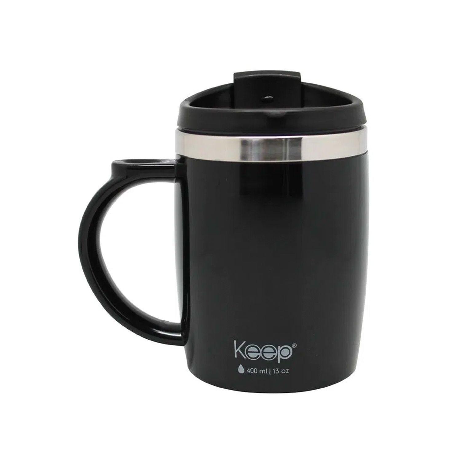 Mug Térmico "Classic" Con Asa 400 ml Negro- Keep-0