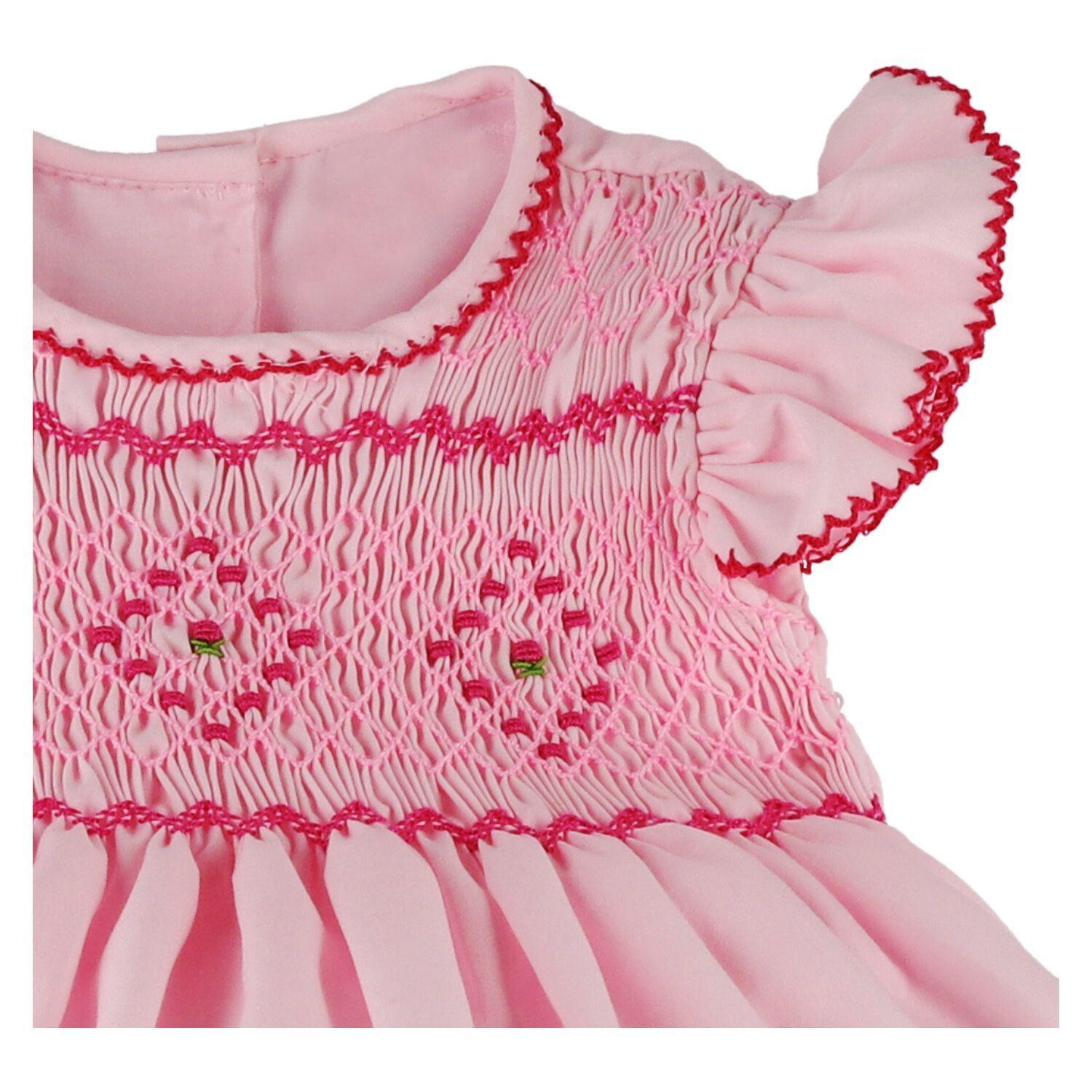 Vestido bebé niña Catalina bordado a mano tipo smock-2