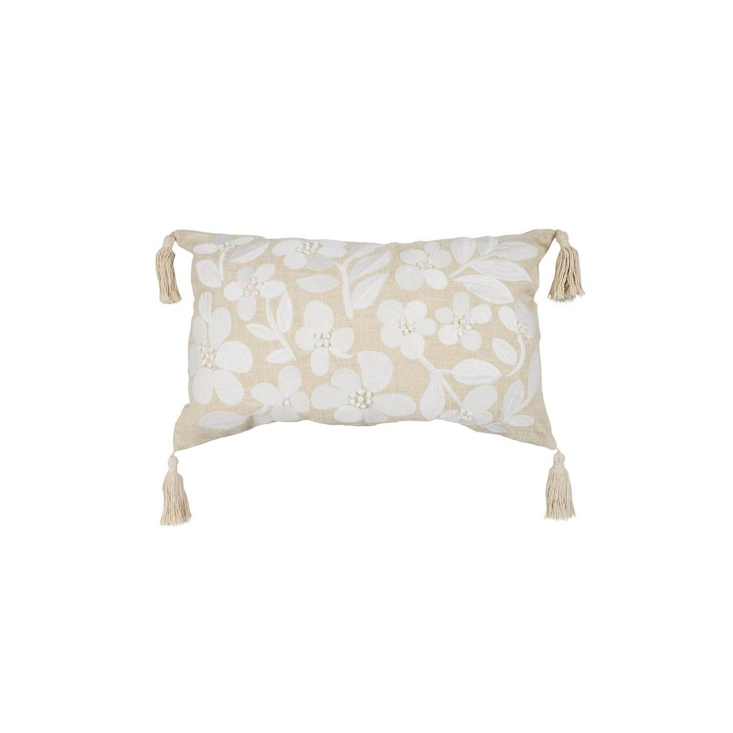 Cojín Rectangular Con Relleno Pompones - S419181-0