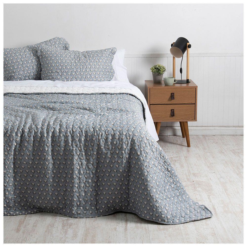 Quilt Sherpa Est. King Granit-0