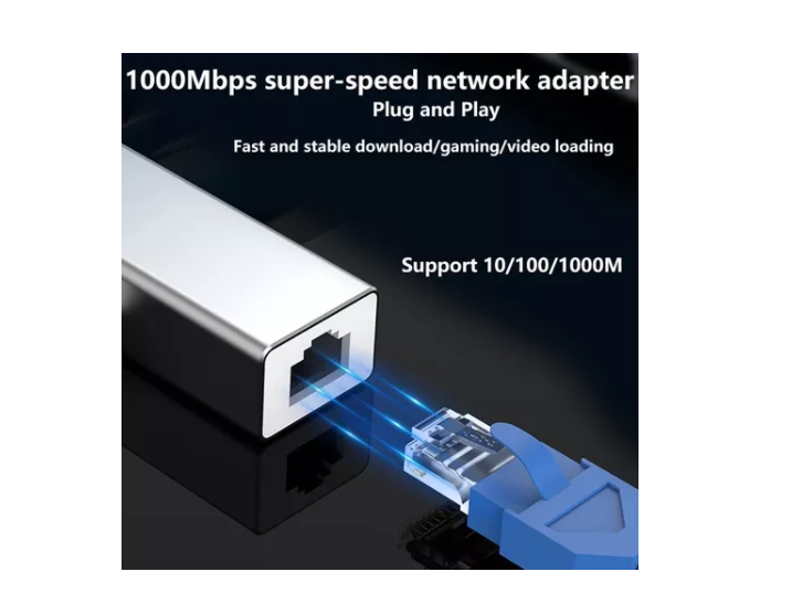 Tarjeta Adaptador Usb 3.0 Hub A Ethernet Rj45-5