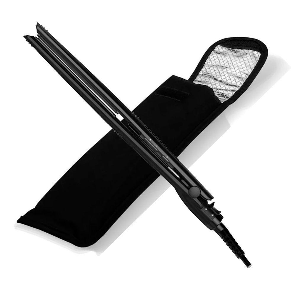 Plancha alisa ondula LED titanio iónico 450° bolso Gama CVL-2