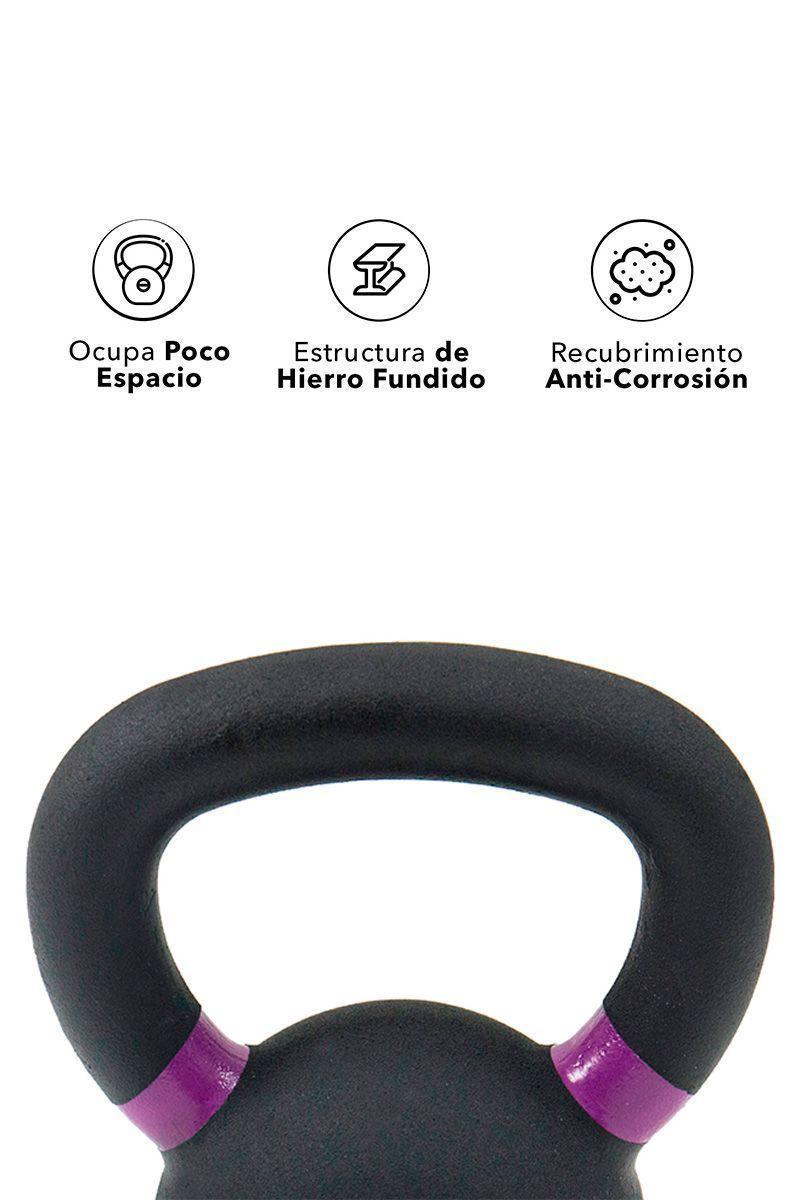 Kettlebell de Hierro Fundido 10 Kg Negro-4
