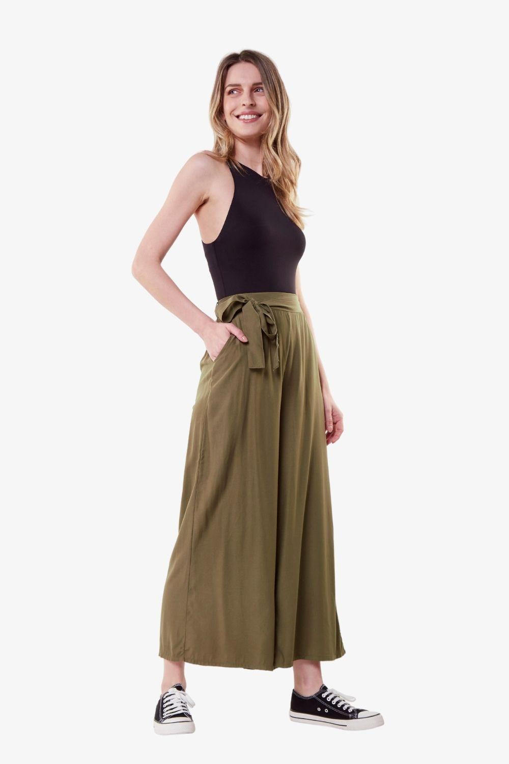 Pantalón Greta Midi Verde-1