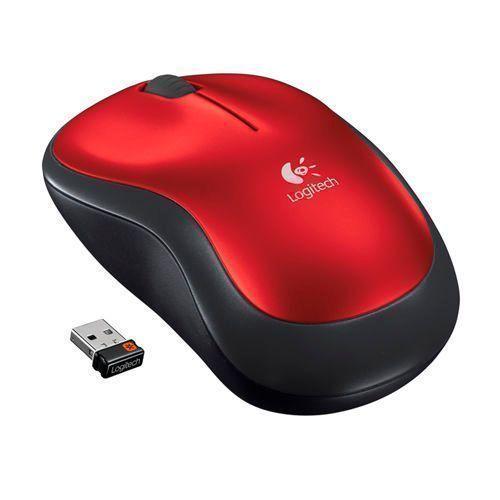 Mouse Logitech Inalambrico M185 Rojo-0