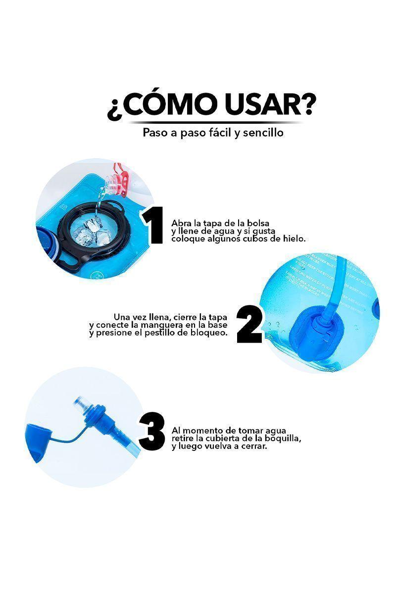 Bolsa Agua Potable 2L con Manguera Outdoor Azul-4