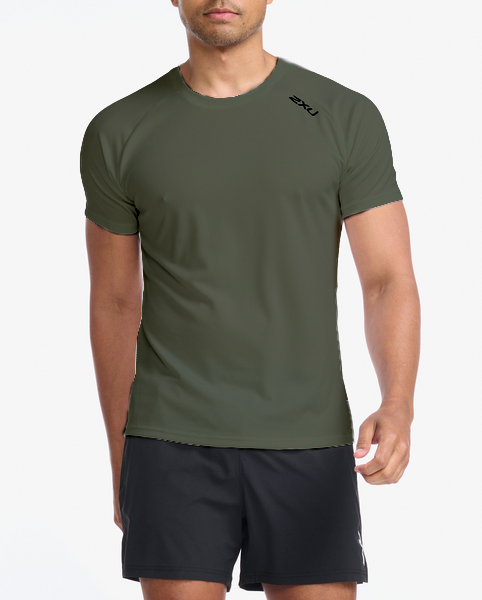 Polera Hombre Aspire Tee - Apline/Black - 2XU-0