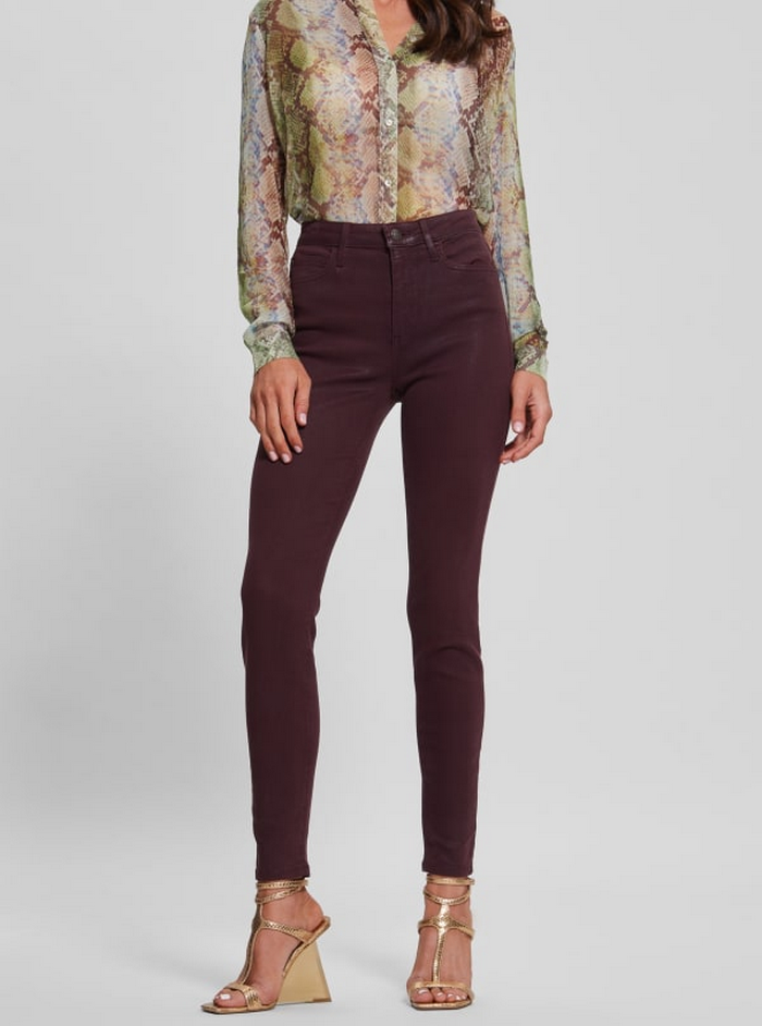 Jeans Guess Coated 1981 Skinny F50G Burdeo-3