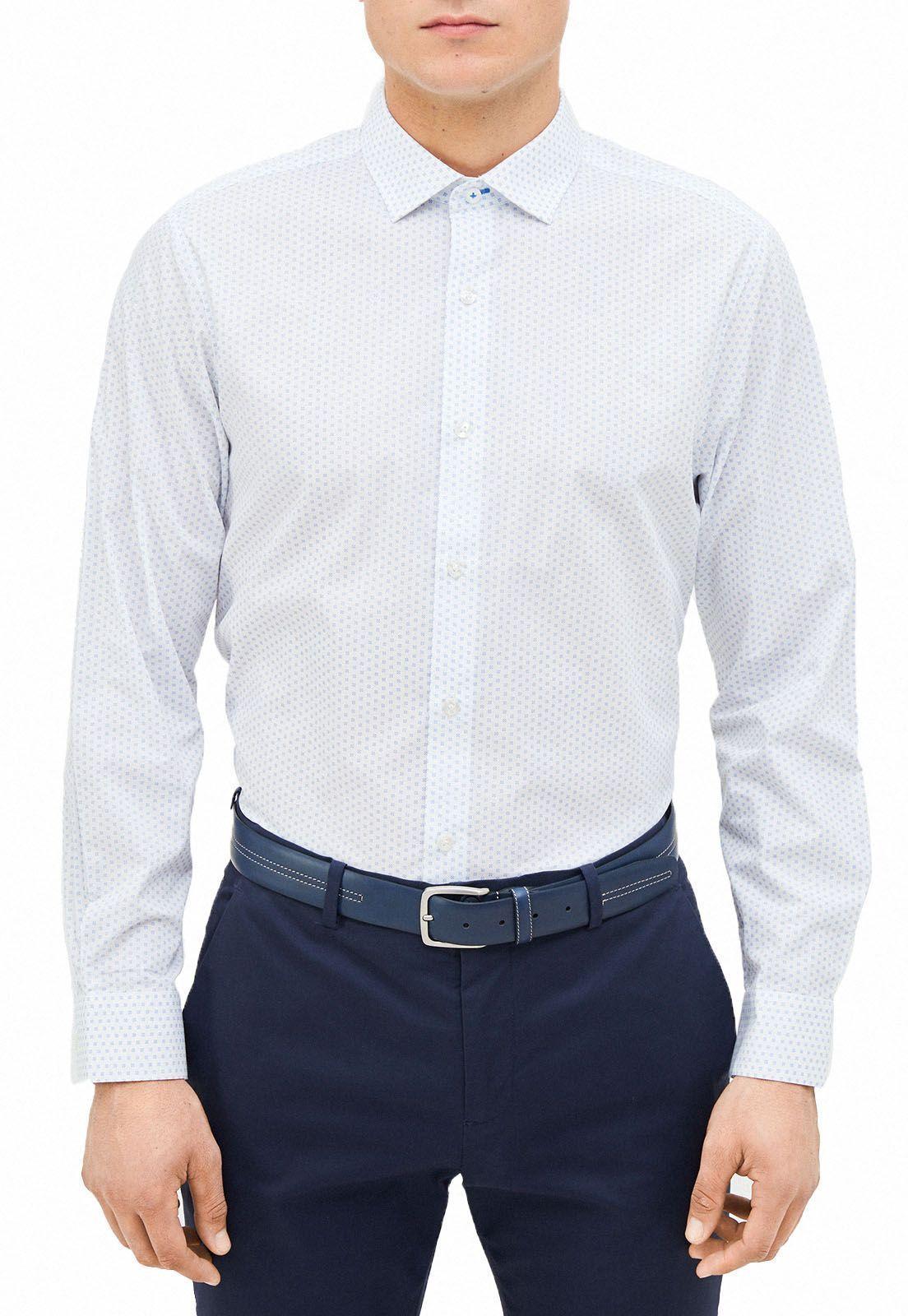 Camisa formal estampado geométrico-0