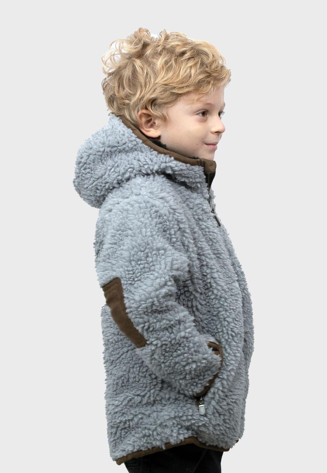 Chaqueta Chiporro Clásica Gris Niño Falcone-1