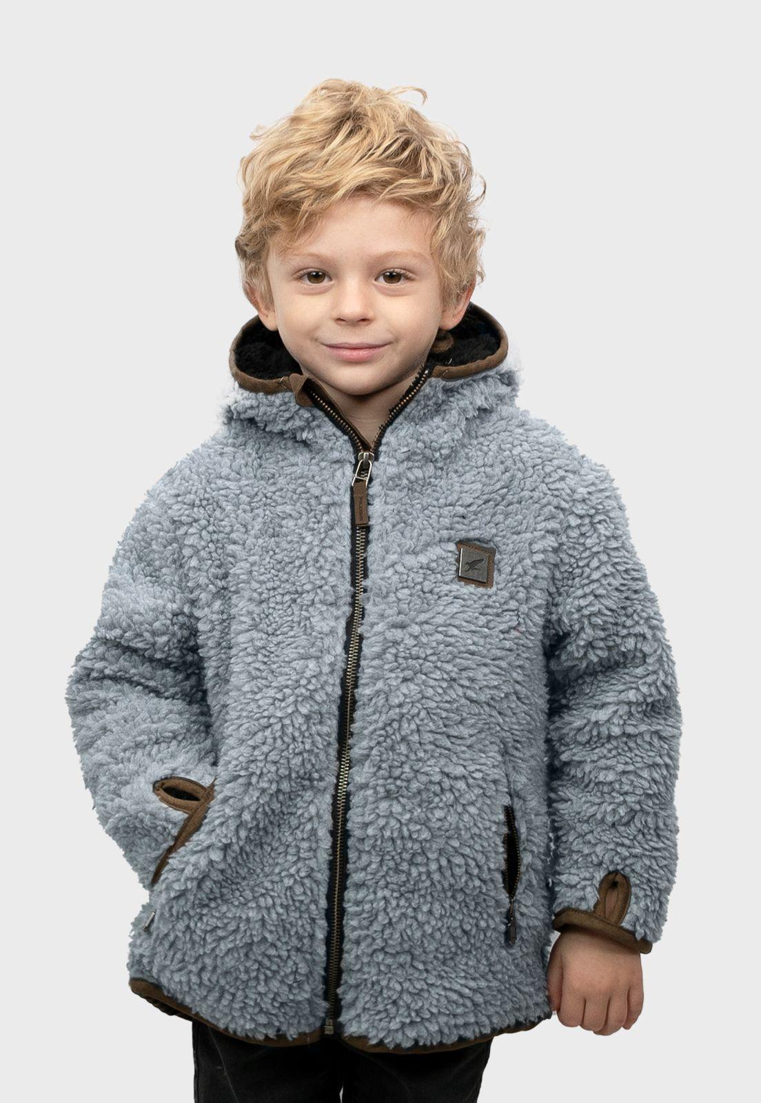 Chaqueta Chiporro Clásica Gris Niño Falcone-0