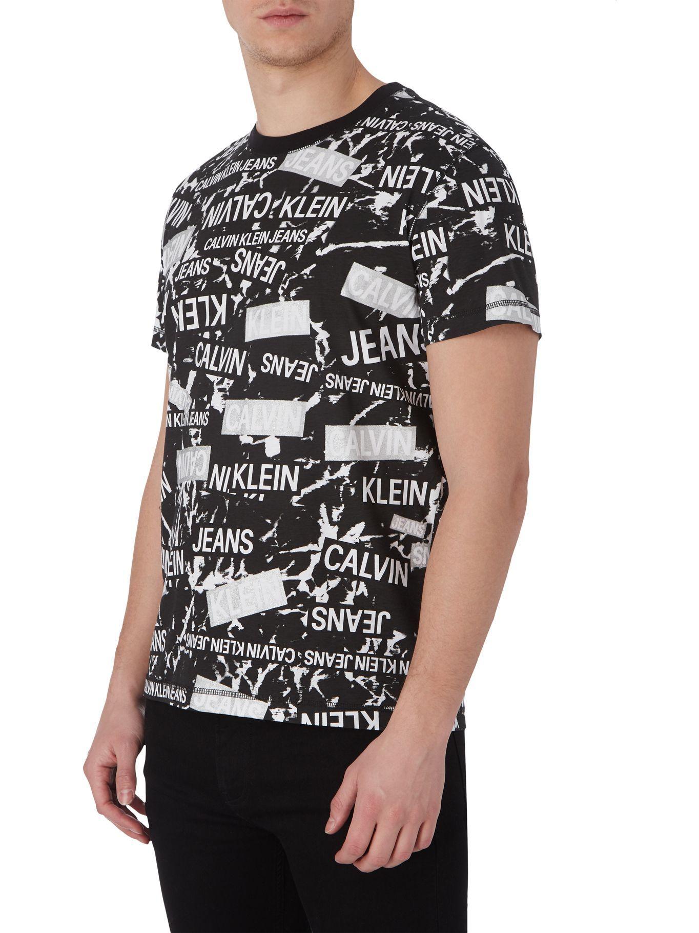 Polera Aop Logo Negro Calvin Klein-2