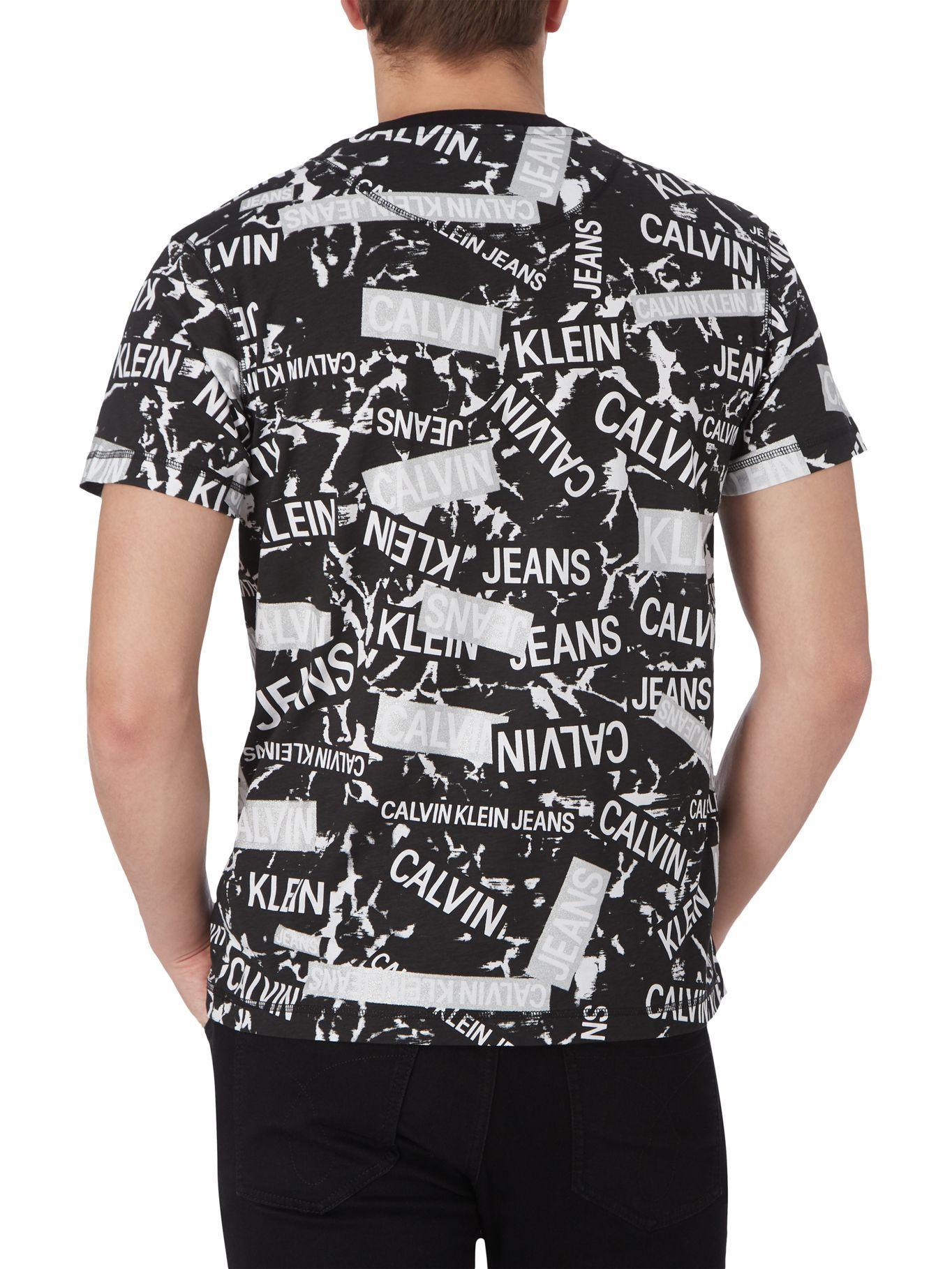 Polera Aop Logo Negro Calvin Klein-1