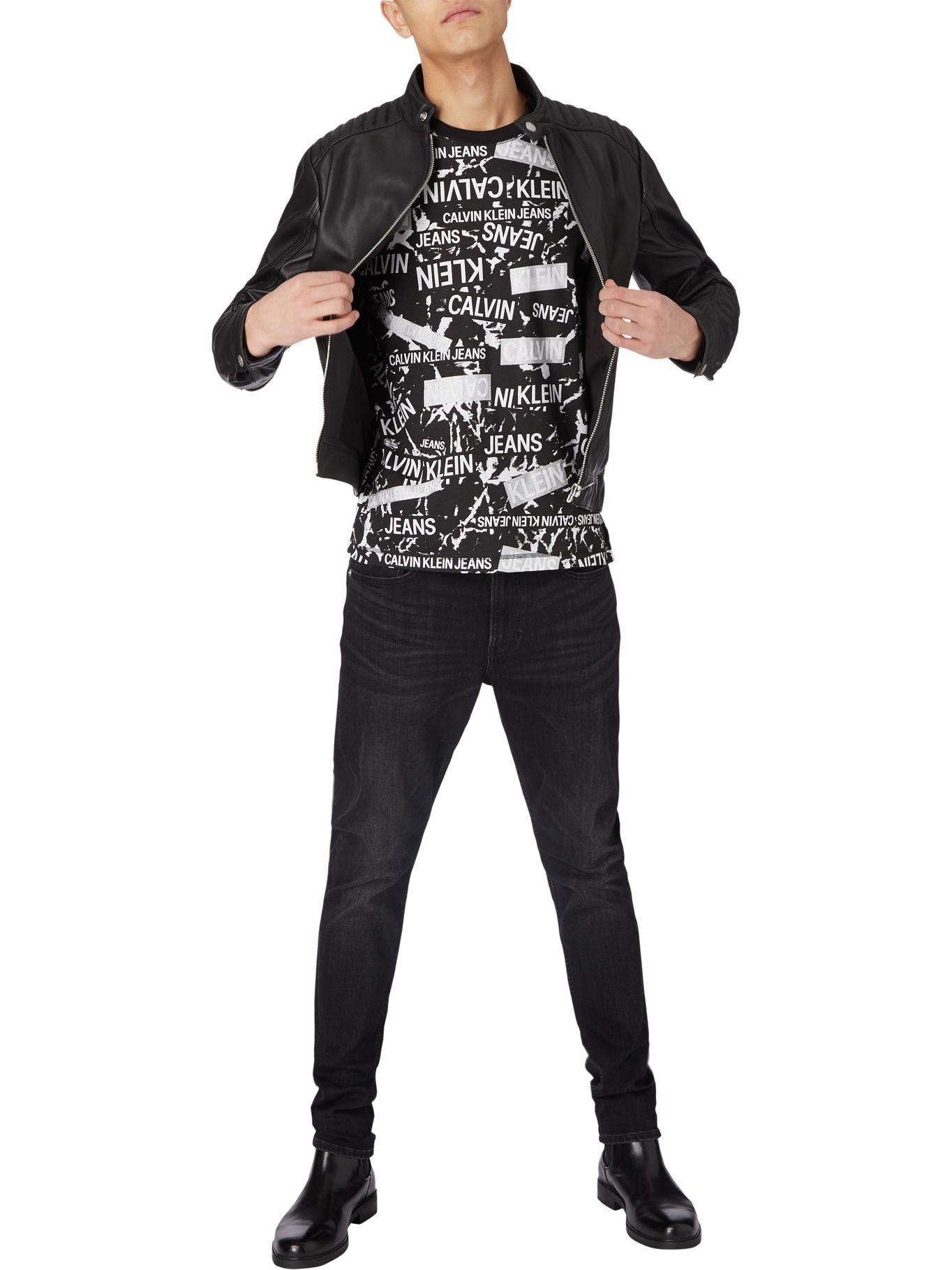 Polera Aop Logo Negro Calvin Klein-5