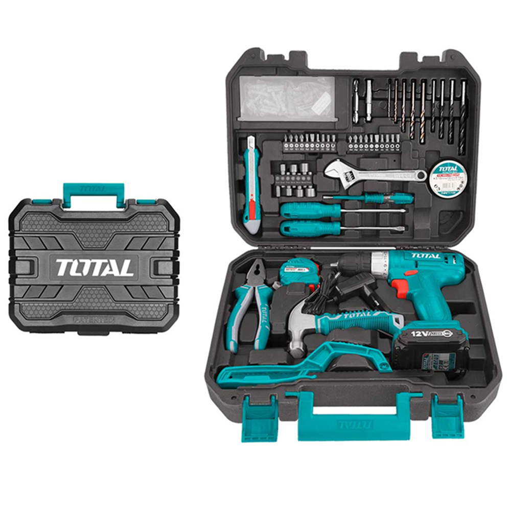Kit Taladro 12v+ Herramientas 128 Pcs Thkthp11282-1