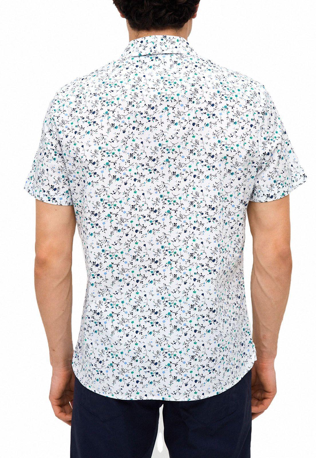 Camisa estampado floreal blanca-2