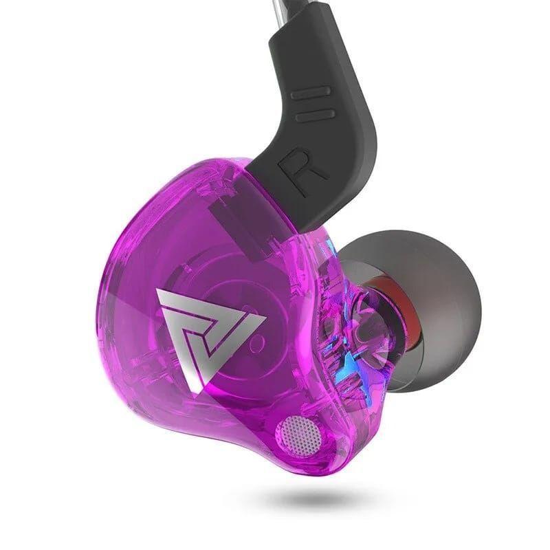 Audifonos Elegante Deportivo Qkz Ak6 Con Cable Jack MORADO-1