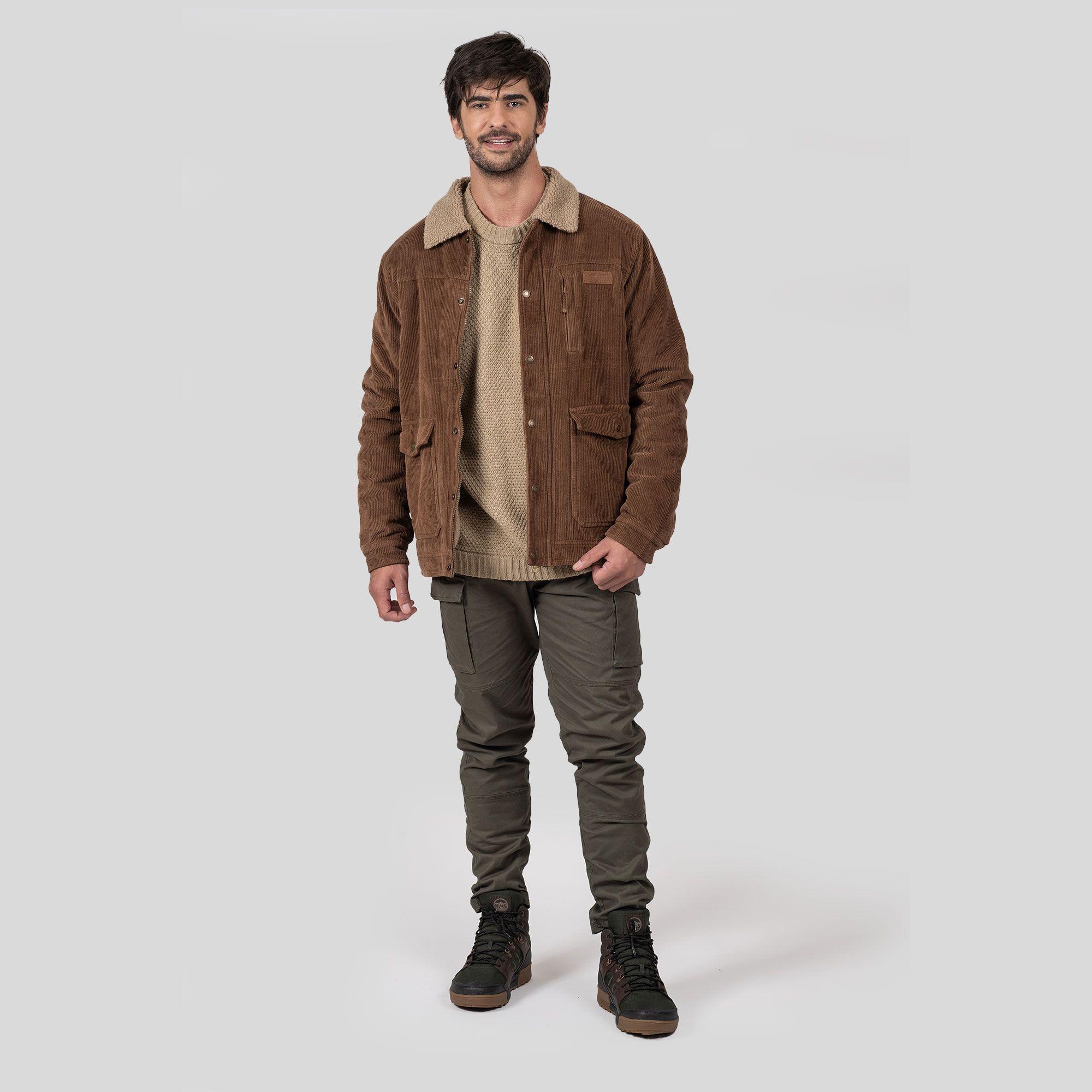 Chaqueta Corduroy Memba Hombre Brown Gnomo-0
