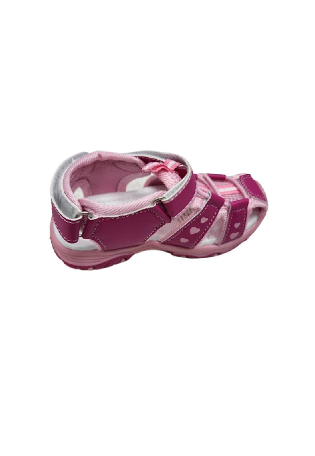 Sandalia Niña Fucsia Corazones-1