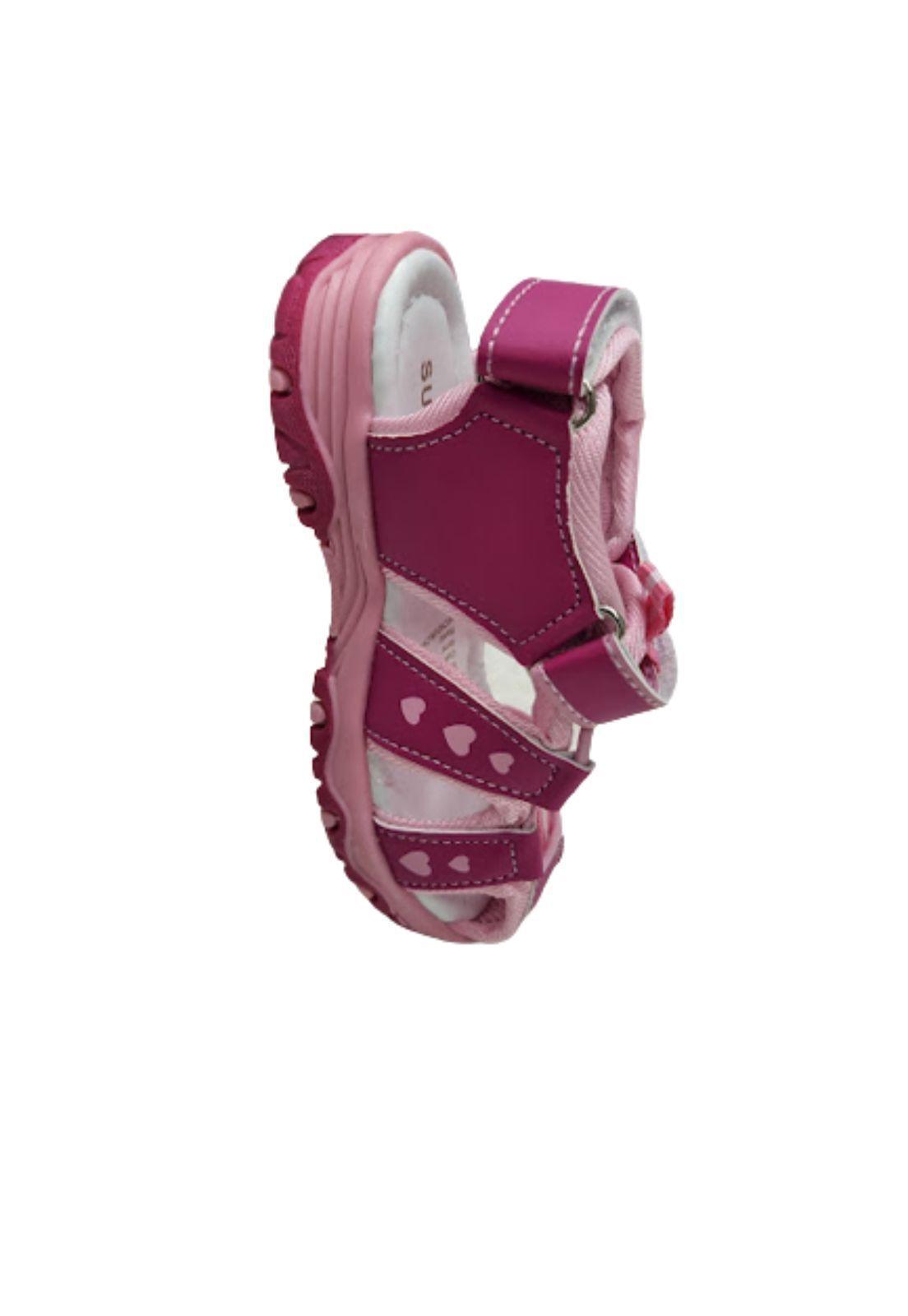 Sandalia Niña Fucsia Corazones-3
