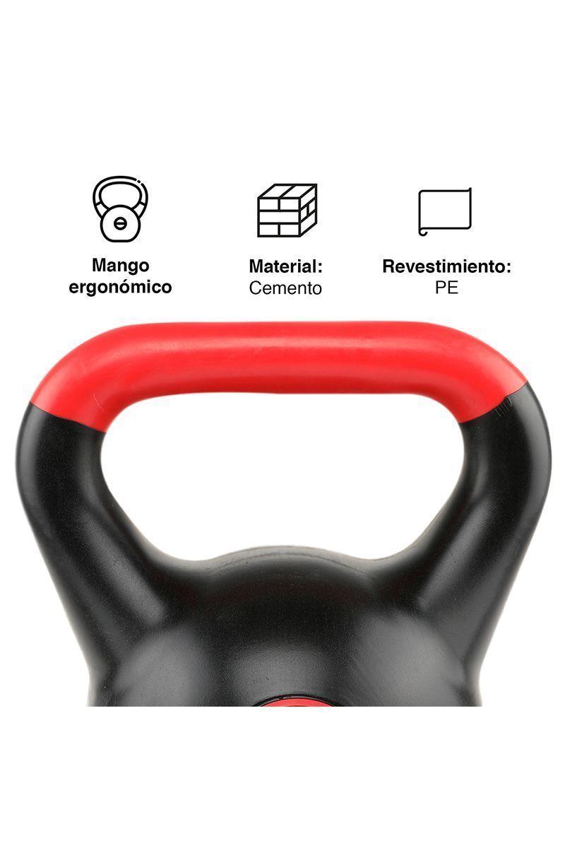 Kettlebell Pesa Rusa Cemento Color 10 Kg Negro-4